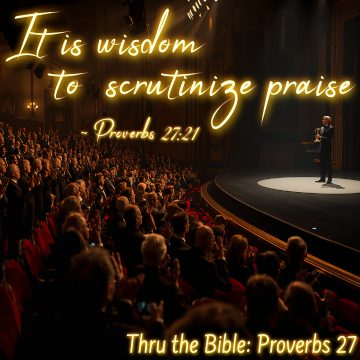 Scrutinize praise proverbs 27